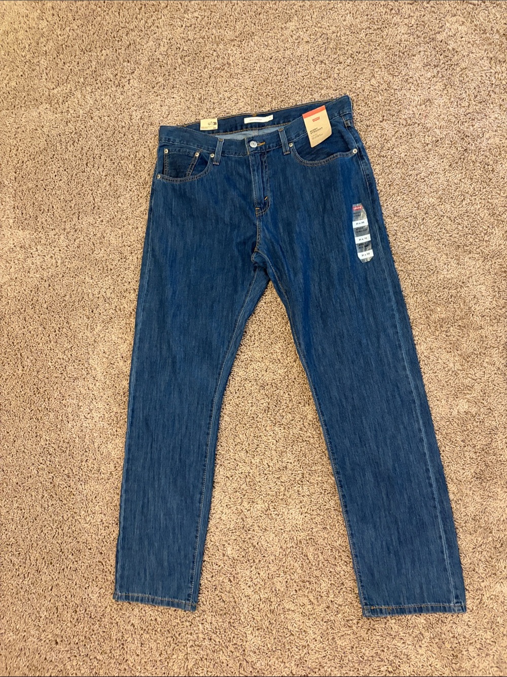 Levi's Straight-Leg Jeans in Dark Blue Denim